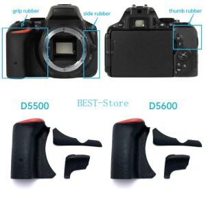 3개 세트 바디 장식용 가죽 고무 핸드 그립 사이드 엄지 스킨 니콘 D5500 카메라 수리 액세서리