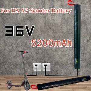 36V 5200mAH X7 스쿠터 교체용 충전식 리튬 배터리 팩 187Wh 액세서리