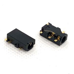 SMD 오디오 잭 PJ-342-W 수평 6 핀 싱크 플레이트 SMT 스테레오 듀얼 스위치 헤드폰 커넥터 PJ342 3.5mm 10