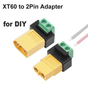 XT60 커넥터 터미널 어댑터 태양광 패널 드론 모델 항공기 밸런스 충전기용 XT60-2핀 무납땜