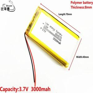 3.7V 3000mAh 804070 태블릿 PC GPS MP3 MP4용 폴리머 리튬 이온/리튬이온 배터리