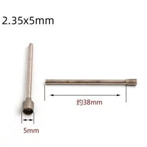 다이아몬드 드릴 비트 2.35mm 생 오목한 버 바늘 연마 옥 조각 중공 회전 도구