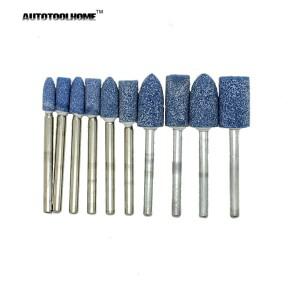AUTOTOOLHOME 10pc 파란색 연마 마운트 스톤 세트 Dremel 4000 그라인더 도구 용 멀티 버 휠 1/8 생크