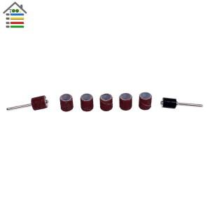 100pc 80 그릿 3/8 인치 9.5mm 고무 드럼 샌딩 밴드 Dremel 네일 연마 로타리 도구 용 2 개 포함