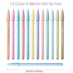 12피스 Morandi 컬러 펠트 팁 펜 0.38mm 플러스 하이라이트 저널링 플래너 드로잉 색칠 색상 아트 마커
