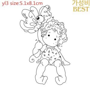 ClearMagnolia 소녀 투명 실리콘 고무 스탬프 금속 다이 시트 집착 DIY 스크랩북 귀여운 패턴 사진 앨범