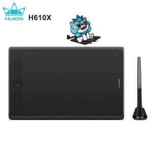 HUION piroy H610X 그래픽 태블릿 드로잉 디지털 그래피티 8192 레벨 중간 크기 패널 10x6.25 인치