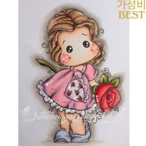 투명 실리콘 고무 스탬프 및 다이 시트 아름다운 소녀 DIY 스크랩북 귀여운 패턴 사진 앨범