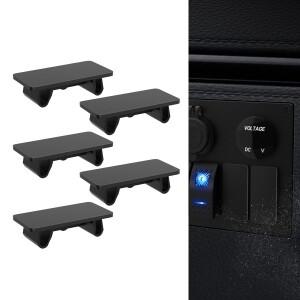5PCS 로커 스위치 커버 블랙 표준 해양 패널 블랭크 필러 자동차 트럭 보트용
