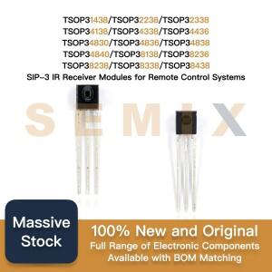5Pcs TSOP34838 원격 제어 시스템용 SIP-3 IR 수신기 모듈