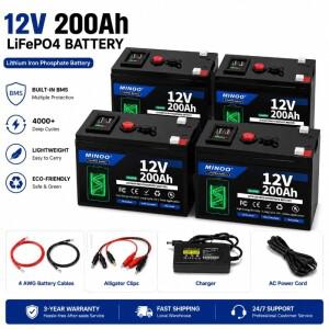 LiFePO4 배터리 12V 150Ah 리튬 1920Wh 딥 사이클 BMS 6000회 태양광 RV 해양 캠핑 야외용