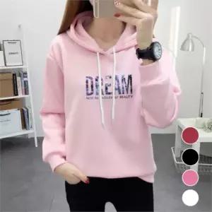 여성후드티 DREAM 반짝이 겨울기모 후드티셔츠