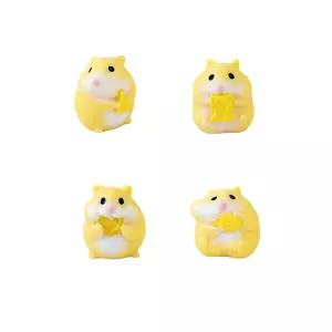 레진 동물 피규어 4Pcs 정원 연못 장식 소품