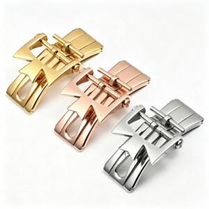 18/20mm 스테인리스 스틸 폴딩 클라스프 바쉐론 콘스탄틴 오버시즈용 더블 푸시 버터플라이 교체 액세서리