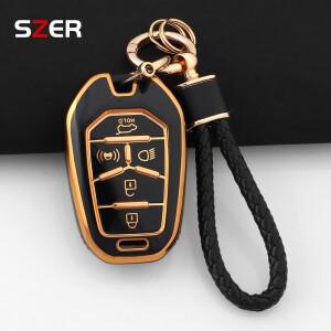 쌍용 렉스턴 Y400 G4 2021 키리스 프로텍터 액세서리용 5버튼 TPU 자동차 리모컨 키체인 키 케이스 커버 쉘