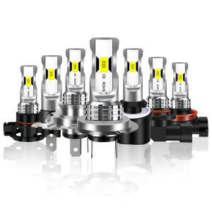2개 50000루멘 120W H7 LED 라이트 H4 H3 H1 CSP 전구 자동차용 노란색 화이트 블루 주간 주행등 플러그앤