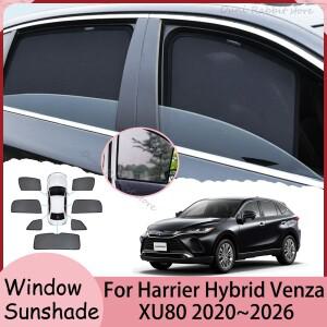 Toyota Harrier Hybrid Venza XU80 2020 ~ 자동차 마그네틱 메쉬 프라이버시 차양막 사이드 윈도우 인테리