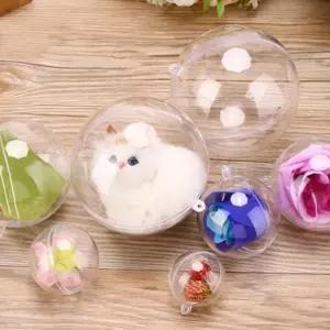 투명 플라스틱 볼 6p세트(6cm)/오너먼트/둥근/크리스마스/DIY/공예용/꾸미기/장식/데코/동그라미/캡슐/학교