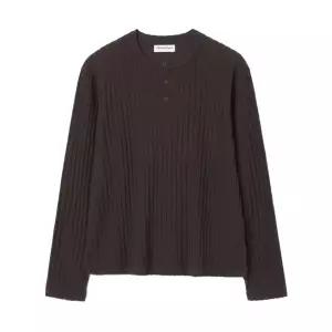 MILLO ARCHIVE 밀로아카이브 드래프트 헨리넥 니트 브라운 ML427BRW