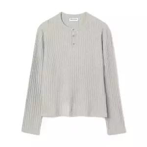 MILLO ARCHIVE 밀로아카이브 드래프트 헨리넥 니트 그레이 ML427GRA