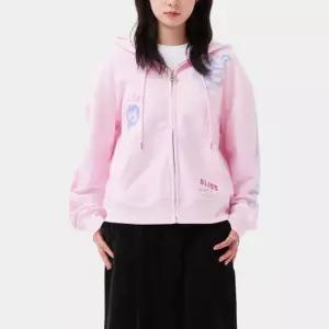 와키윌리 WA2503HZ65PI 우먼스 플라워 그래픽 후드집업 핑크 5310642