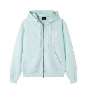 OPENYARDOY LOGO PATCH HOODIE ZIP UP - MINT