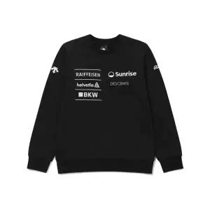 DESCENTE 데상트 영애슬릿 스위스 스키 기모 맨투맨 블랙 SR42JSHTO1