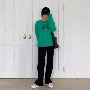 [M7] 여자 블랙데님 블랙진 FW 세미 나팔 바지