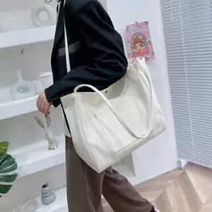 미니멀 여자 빅사이즈 대용량 캔버스 데일리 숄더 토트백 미니멀