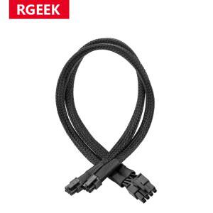 RGEEK 듀얼 미니 6핀 PCI E 8핀 전원 공급 케이블 18AWG 맥 6핀 GPU 케이블