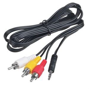 3.5mm 플러그 3 RCA 캠코더 오디오 비디오 A V 케이블 소니 호환 JVC 캐논 호환 캠코더 용 4 피트