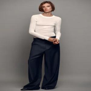ZARA 시스루 니트 탑 - 화이트 2142/051/250