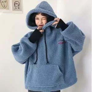다잇템 미니멀 데일리 DHH-B17 양털 뽀글이 후드 후리스