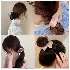곱창 머리끈 실크 새틴 스크런치 헤어슈슈 12cm 고급펄세틴
