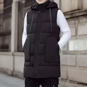 [하프클럽/신상오픈런]데일리 여자 롱 후드 패딩 베스트 따뜻한 겨울 조끼 포인트
