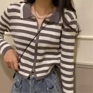 [하프클럽/]데일리 여성 단가라 투웨이 집업 카라넥 니트 긴팔 티셔츠 미니