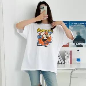 아이우먼 캐릭터프린팅박시반팔티 NSP132M401 빅사이즈