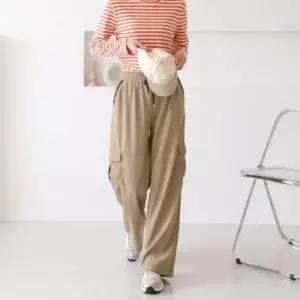 옷자락 미니멀 여자 루즈핏 골덴 밴딩 사이드 포켓 데일리