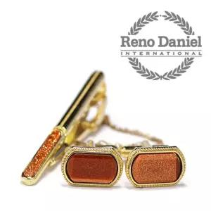 RENO DANIEL 카우스 버튼 넥타이핀 세트 남성 선물 넥타이 커프스 커프링크
