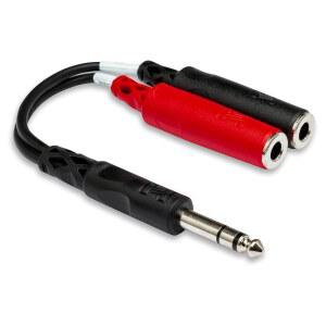 HOSA YPP-117 1/4인치 TRS TO 듀얼 TSF 스테레오 브레이크아웃 케이블 6인치