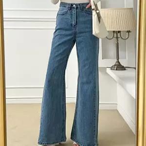 여자 플레어데님 롱팬츠 레트로 나팔 청바지