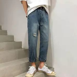 룩 청바지 빈티지 워싱 코디 데이트 남자 데님 팬츠