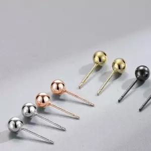 925실버 골드 볼 귀걸이 은볼귀걸이 2mm 3mm