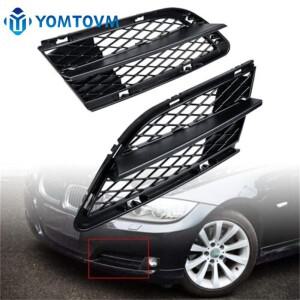 앞범퍼 하부 안개등 메쉬 그릴 51117198901 BMW 호환 335i 328i E90 E91 LCI 2008 2012, 2 개
