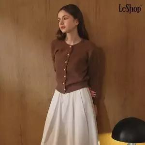 르샵 비스코스 심플 라운드 가디건 DP1CK007A