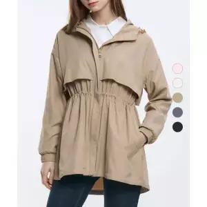 2ELA 에어팝 여성 후드 바람막이 롱자켓 5 Colors