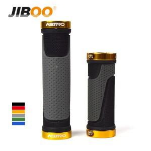 JIBOO 1 쌍 롱/숏 자전거 그립 MTB 천연 고무 알루미늄 합금 잠금 링 산악 130mm 미끄럼 방지 핸들 사이클