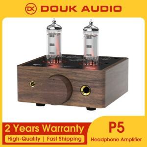 Douk Audio P5 미니 튜브 헤드폰 앰프 4.4/6.35mm 잭이 있는 데스크탑 스테레오 오디오 프리앰프