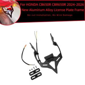 혼다 CB650R/CBR650R 2024-2026용 바이크 오토바이 알루미늄 번호판 프레임, 녹 방지, 간편 설치 홀더