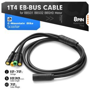 전기 자전거 1T4 연장 케이블 BAFANG BBS01 BBSHD 모터 쇼 브레이크 레버 스로틀 커넥터 전자 액세서리